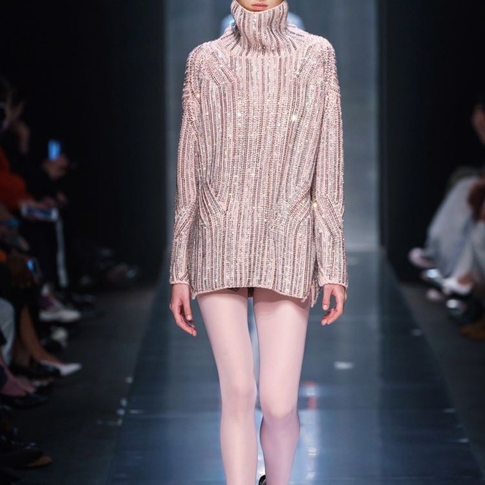 Ermanno Scervino crystal-embellished sweater dress